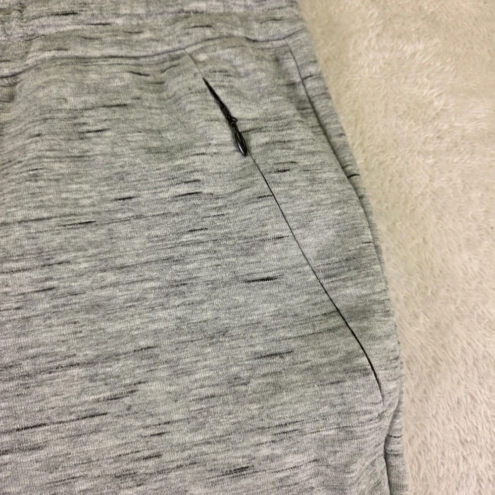 On The Byas Mens Small Grey Space Dye Knit Joggers Zipper Pockets Tapered Pants
